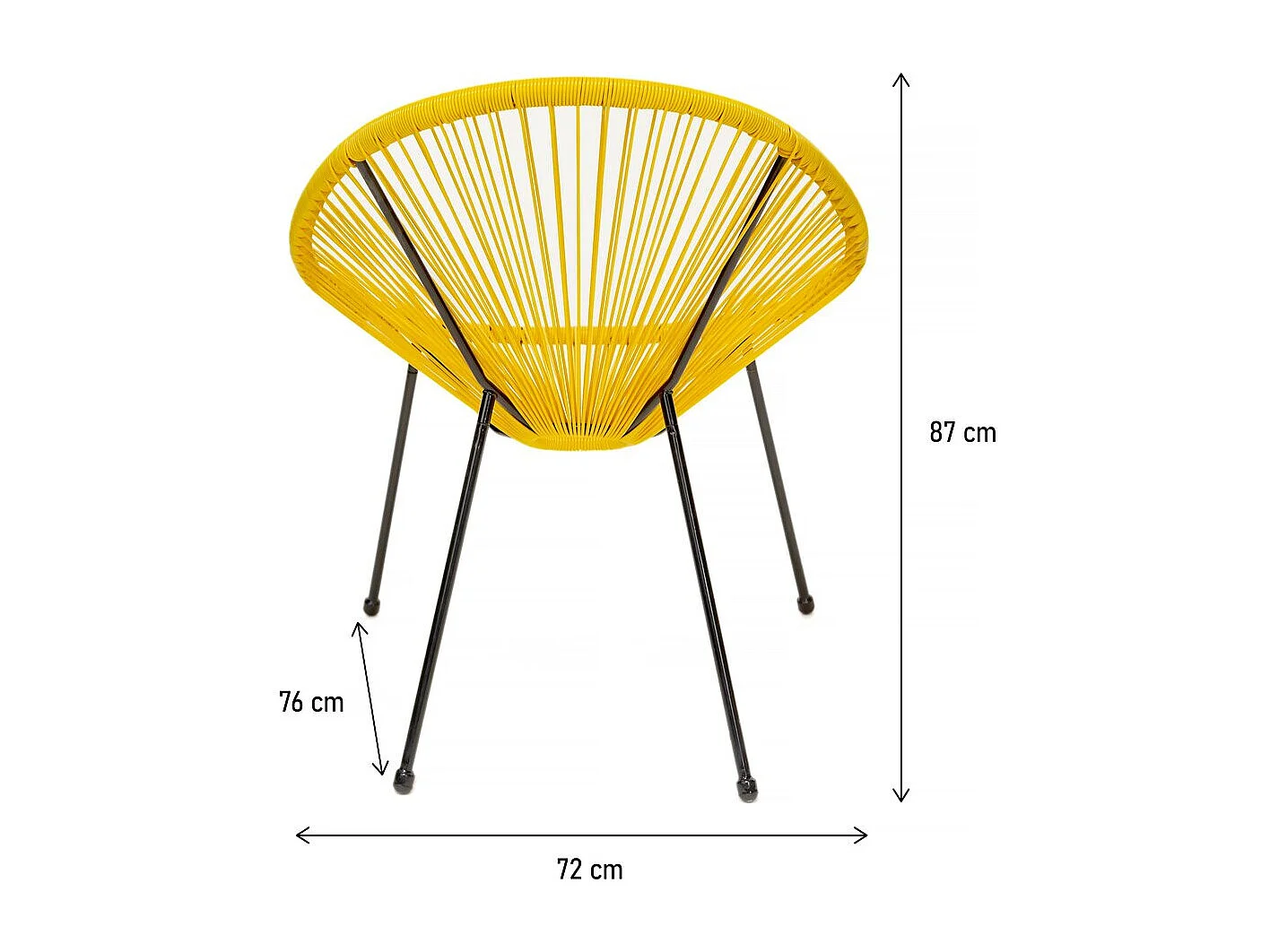 Lot de 2 fauteuils de jardin "Ania" - Jaune