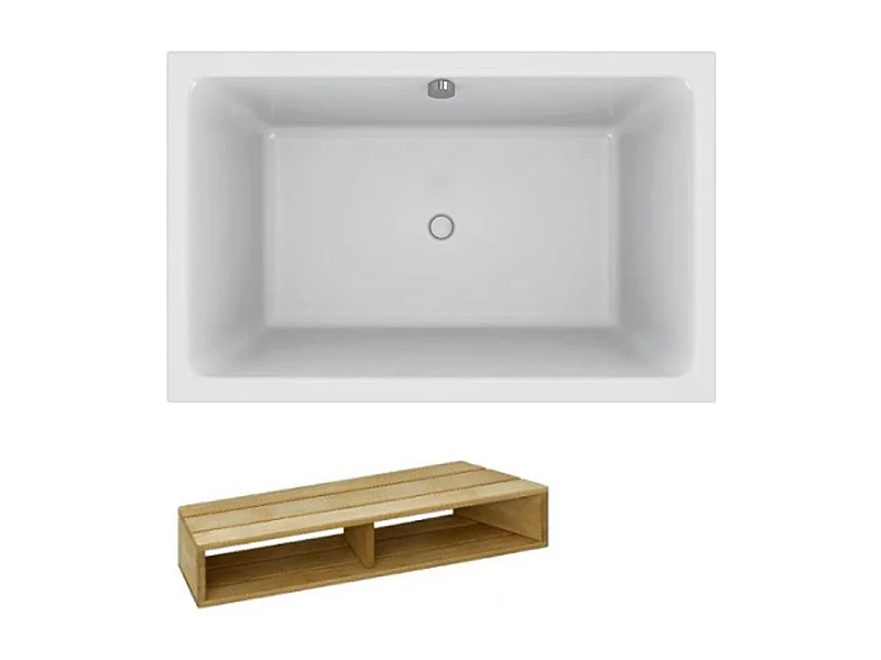 Baignoire bain douche 140 X 90 JACOB DELAFON Capsule + marche pieds