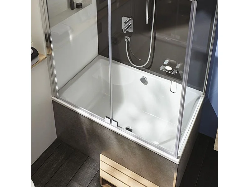 Baignoire bain douche JACOB DELAFON Capsule compacte et profonde 140 x 90 cm