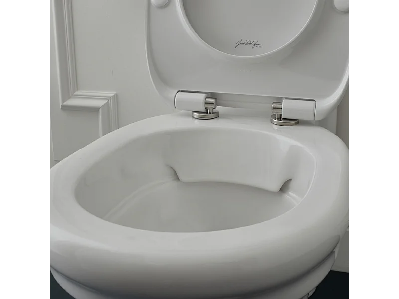WC à poser sans bride sortie universelle JACOB DELAFON Cléo 1889 avec abattant extra-plat frein de chute