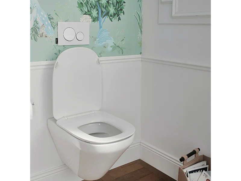 WC suspendu sans bride JACOB DELAFON Modern Life +  abattant extra-plat