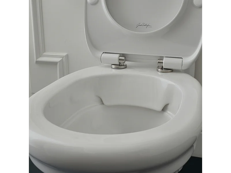 Pack WC suspendu sans bride JACOB DELAFON Cléo 1889 +  abattant + bâti-support + plaque rectangle blanche