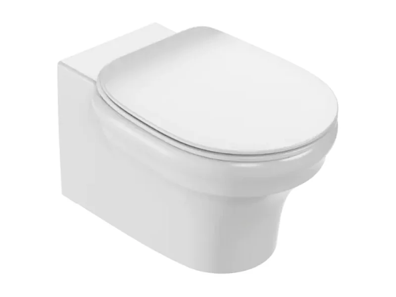 WC suspendu sans bride JACOB DELAFON Cléo 1889 +  abattant extra-plat