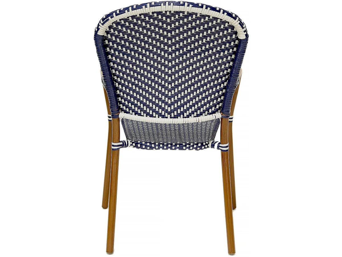 Lot de 4 chaises d'extérieur bistro "Maya" - Bleu