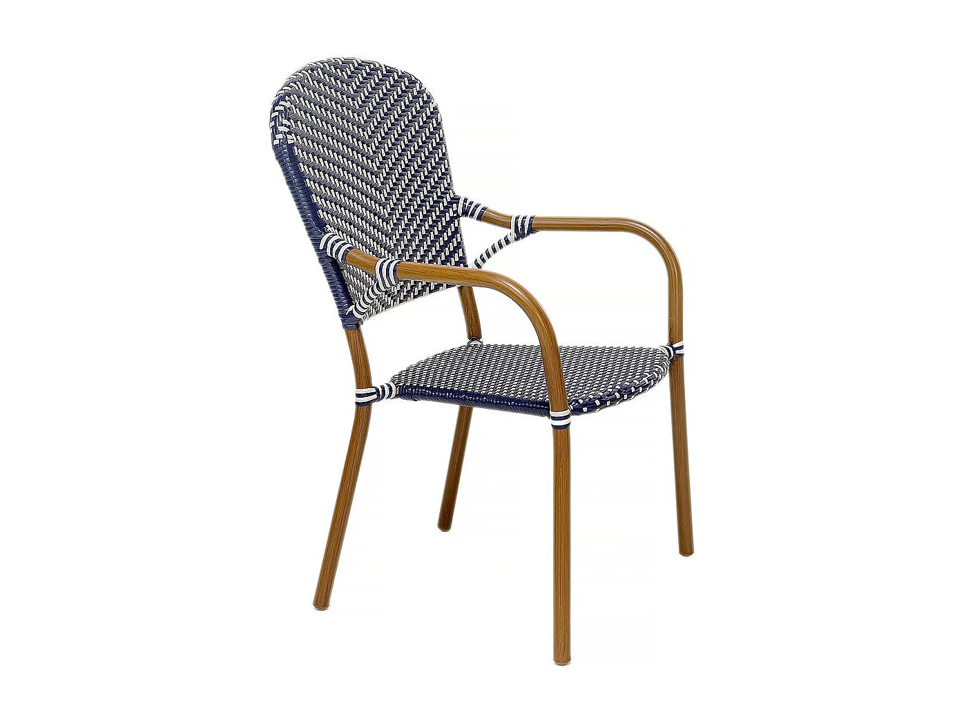 Lot de 4 chaises d'extérieur bistro "Maya" - Bleu