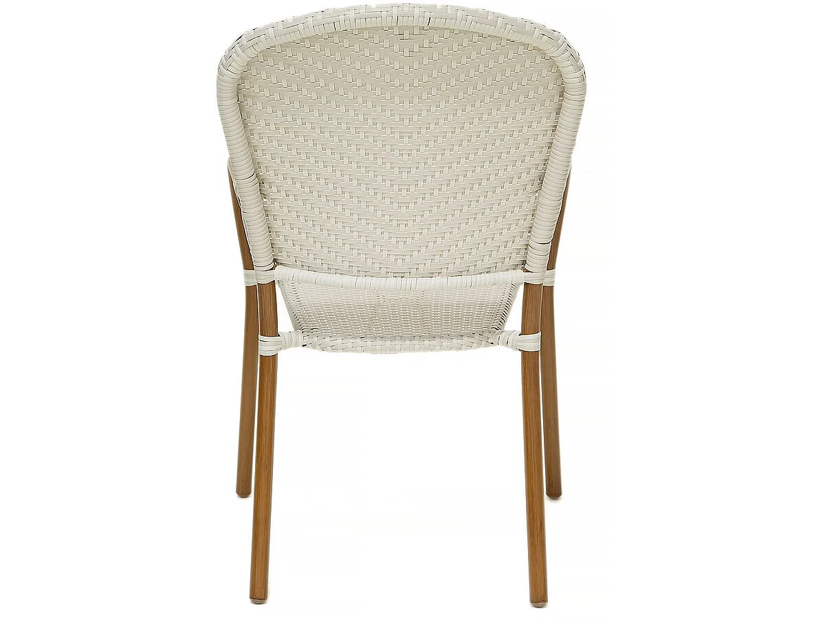 Juego de 4 sillas bistró de exterior "Maya" - Blanco