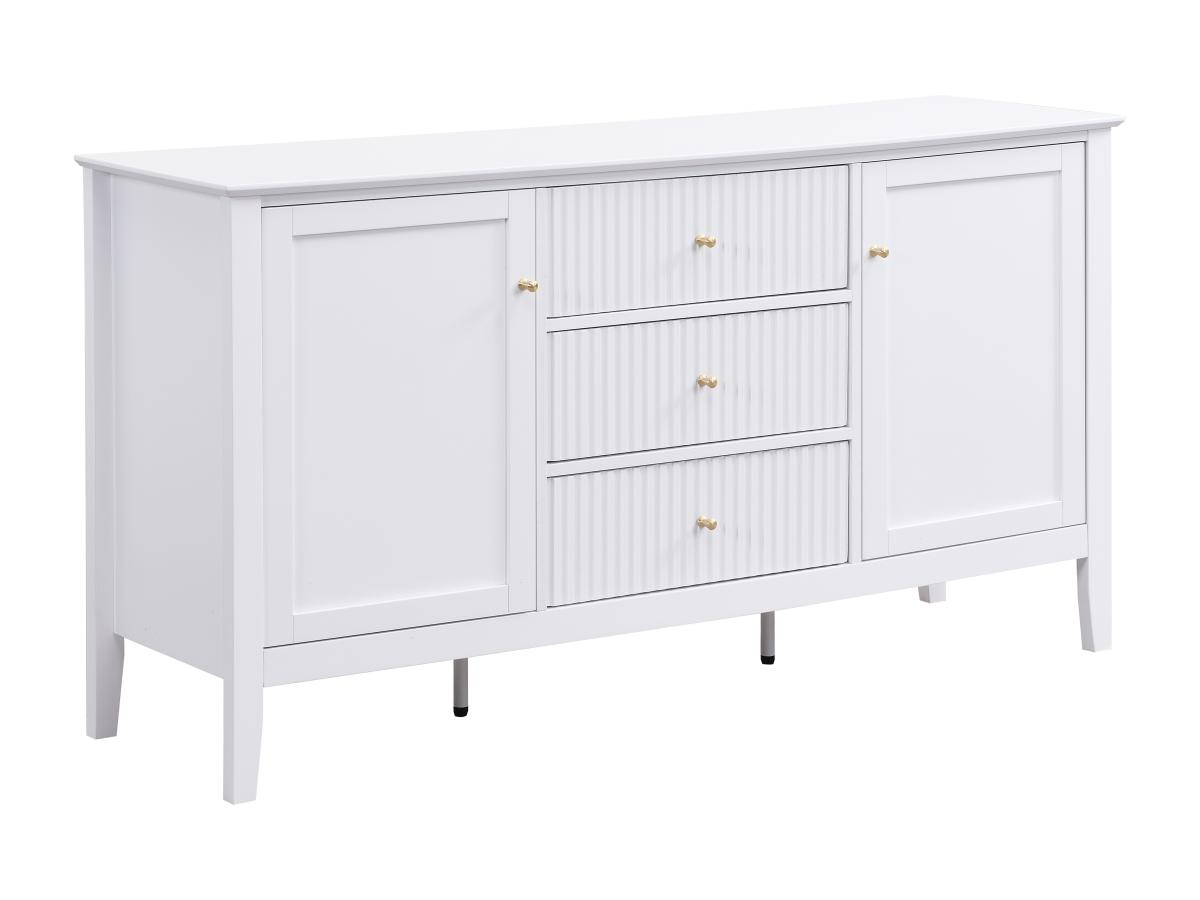 Sideboard mit 2 Türen & 3 Schubladen - MDF - Weiß - NARIVA günstig online kaufen