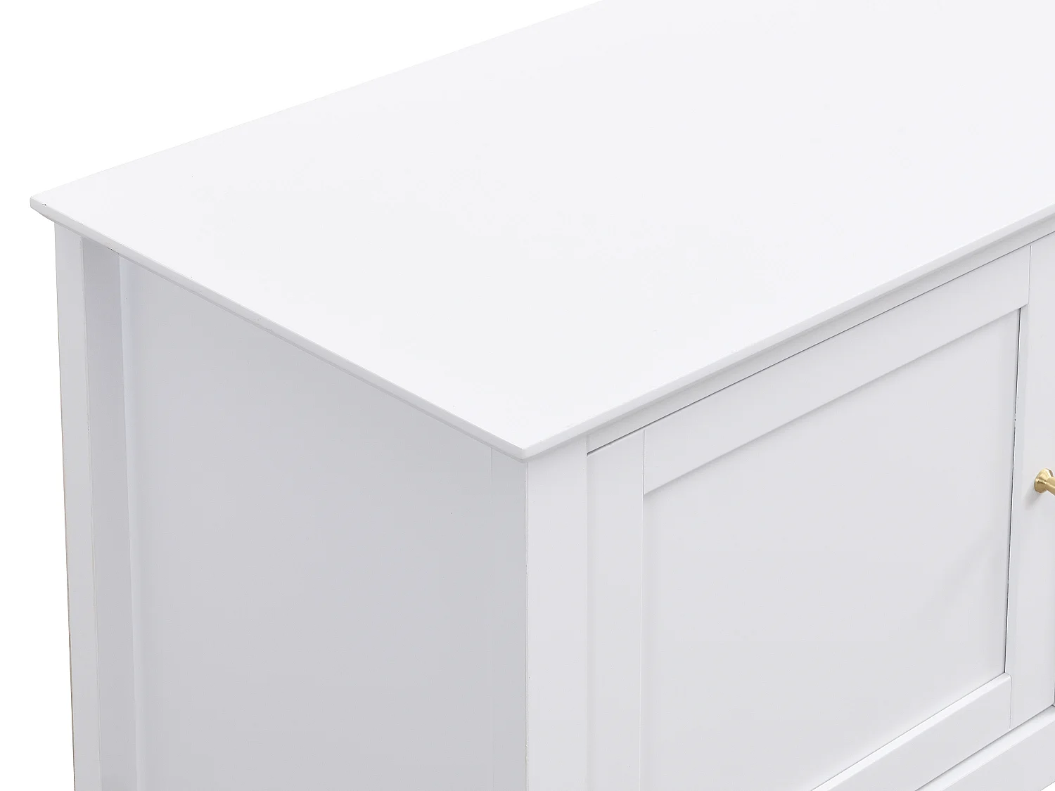 TV-Möbel mit 2 Türen, 1 Schublade & 1 Ablage - MDF - Weiß - NARIVA