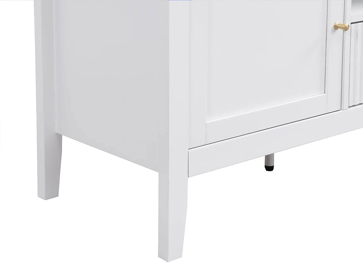 TV-Möbel mit 2 Türen, 1 Schublade & 1 Ablage - MDF - Weiß - NARIVA