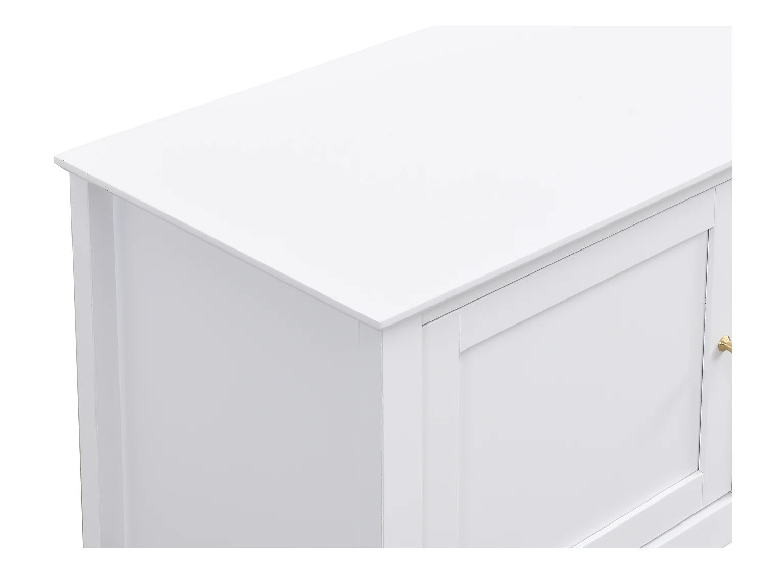 Móvel de TV com 2 portas, 1 gaveta e 1 nicho em MDF branco - NARIVA