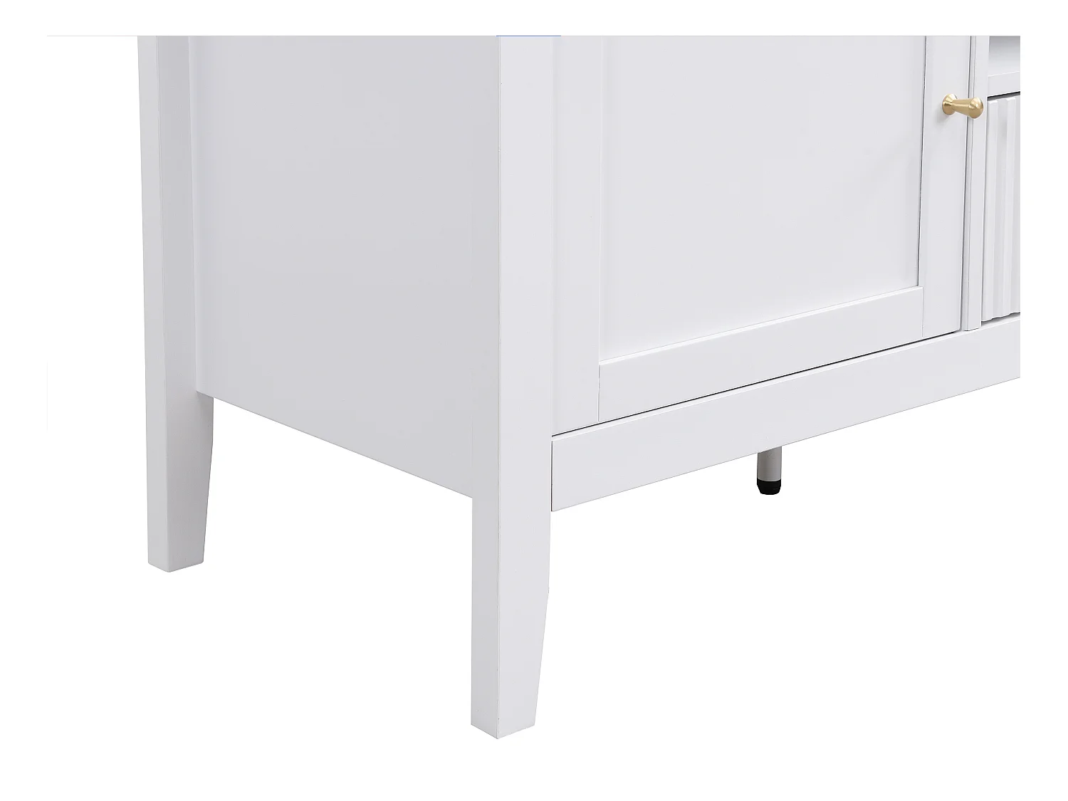 Móvel de TV com 2 portas, 1 gaveta e 1 nicho em MDF branco - NARIVA