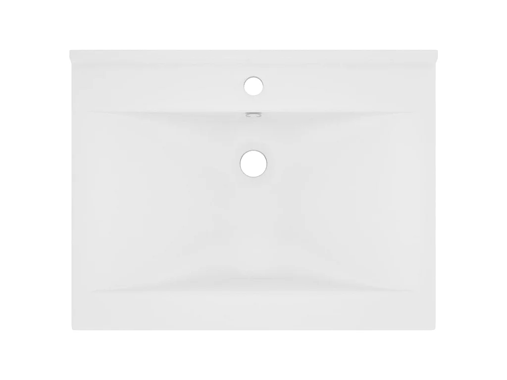 Vasque avec trou de robinet Blanc mat 60x46 cm Céramique WVGQ2747