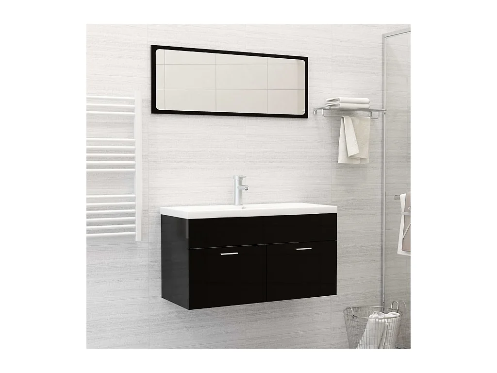 Vasque encastré avec robinet 91x39x18 cm Céramique Blanc WVGQ4702