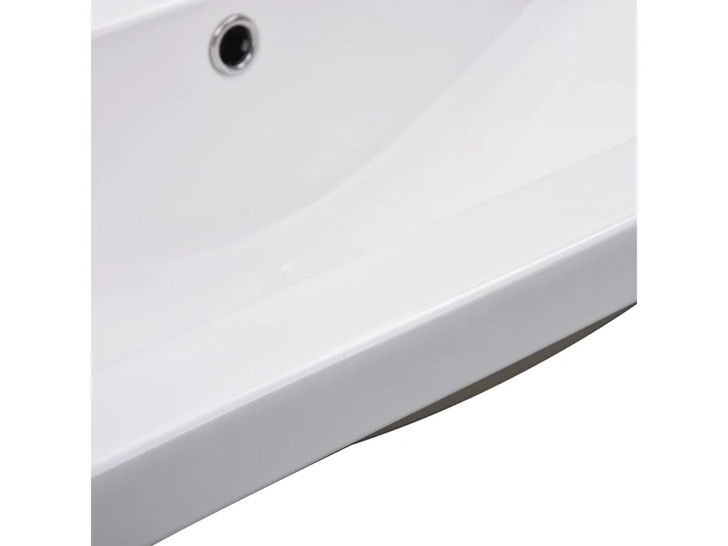 Lavatório embutido 91x39,5x18,5 cm cerâmica branco PT494041