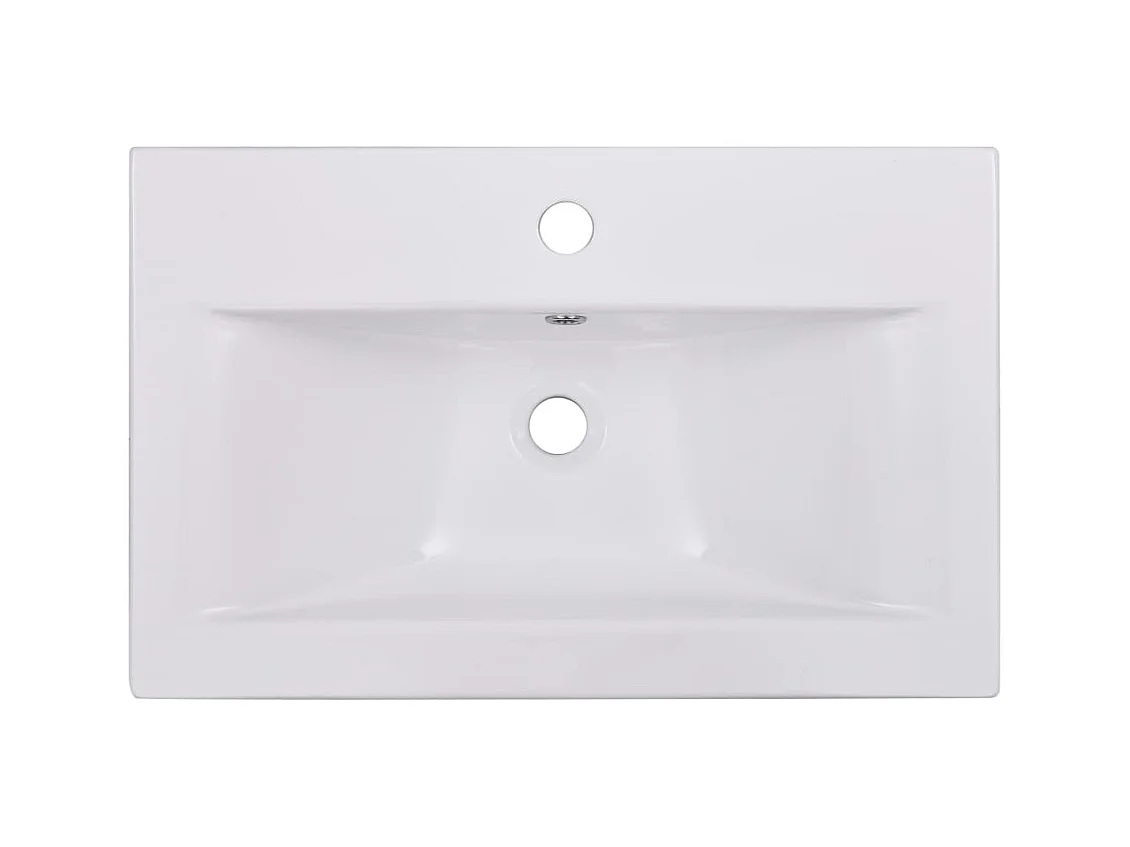 Lavabo encastrado de cerámica blanco 61x39,5x18,5 cm ES66262