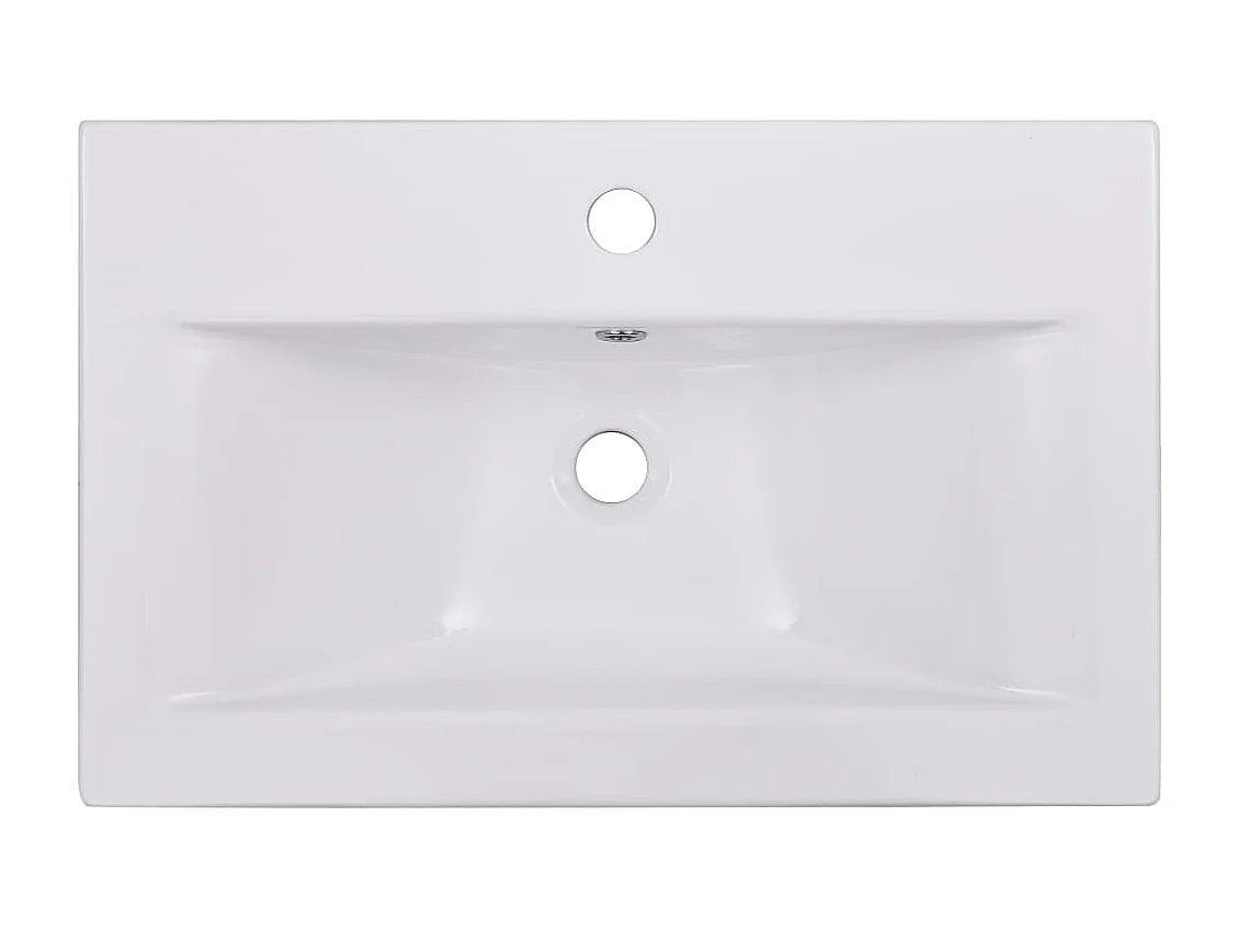 Lavabo encastrado de cerámica blanco 61x39,5x18,5 cm ES66262