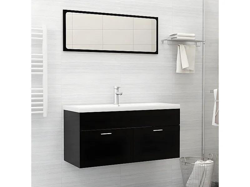 Lavatório embutido c/ torneira 101x39x18 cm cerâmica branco PT255910