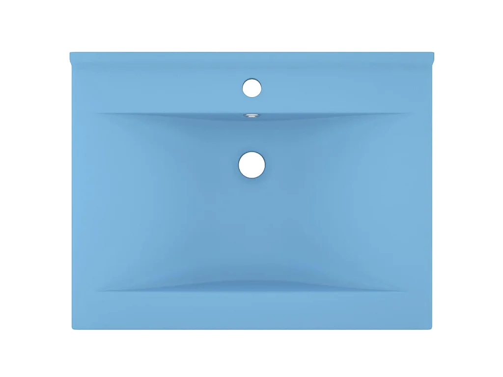 Lavabo de lujo con grifo cerámica 60x46 cm azul claro ES66402