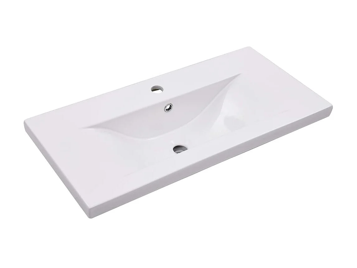 Lavatório embutido 81x39,5x18,5 cm cerâmica branco PT681958