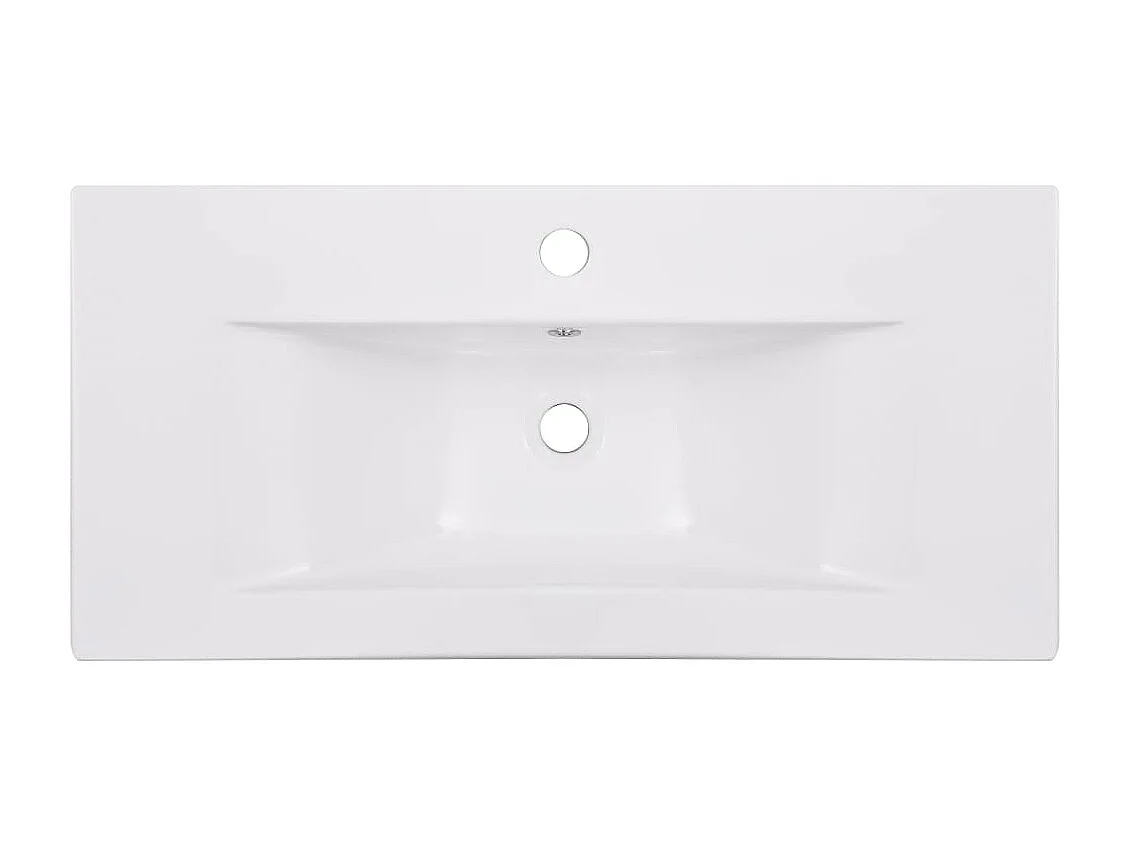 Lavatório embutido 81x39,5x18,5 cm cerâmica branco PT681958