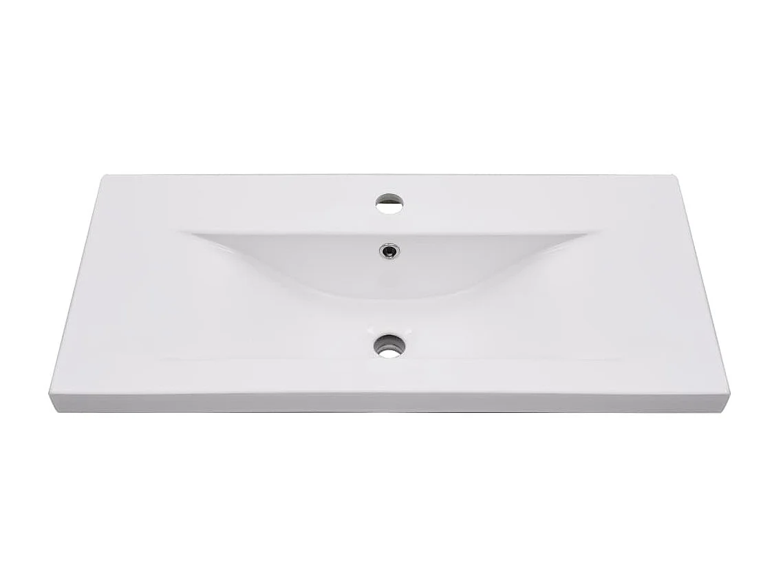 Lavatório embutido 81x39,5x18,5 cm cerâmica branco PT681958