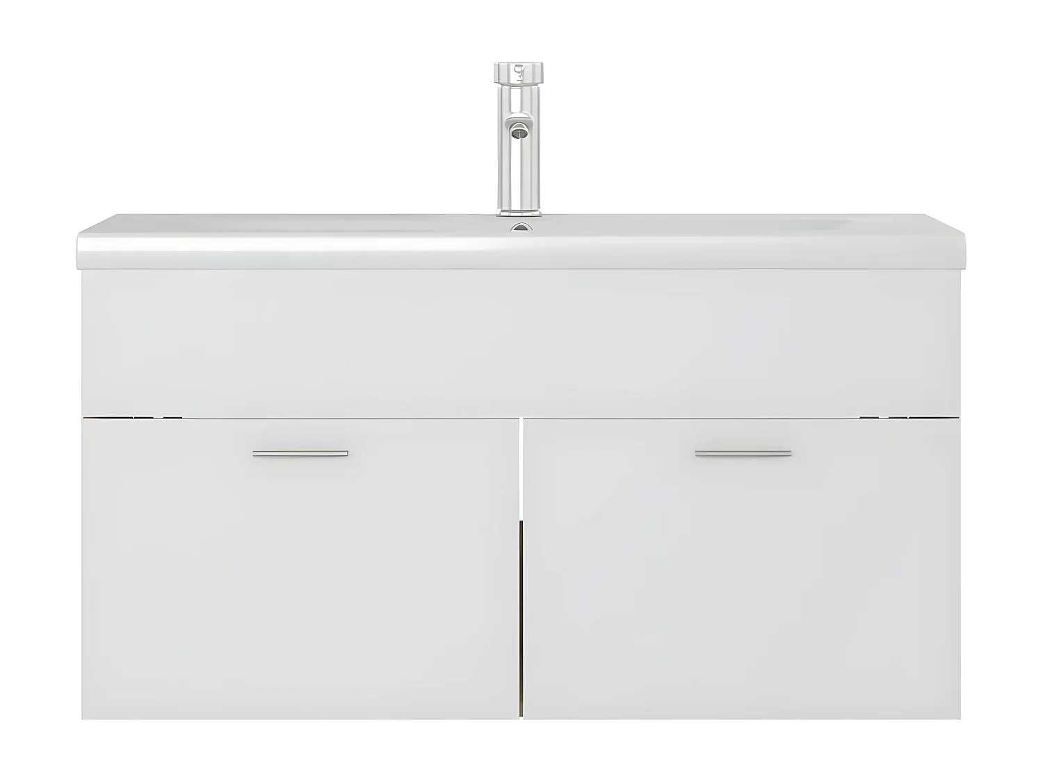 Armário lavatório + lavatório embutido derivados de madeira PT518560