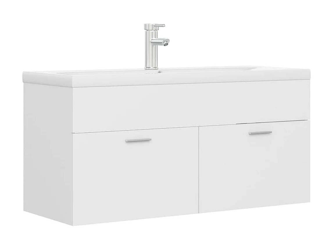 Mueble con lavabo madera de ingeniería blanco ES750911