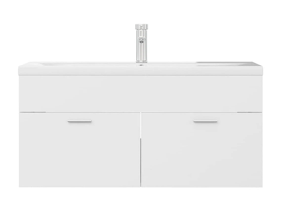 Mueble con lavabo madera de ingeniería blanco ES750911