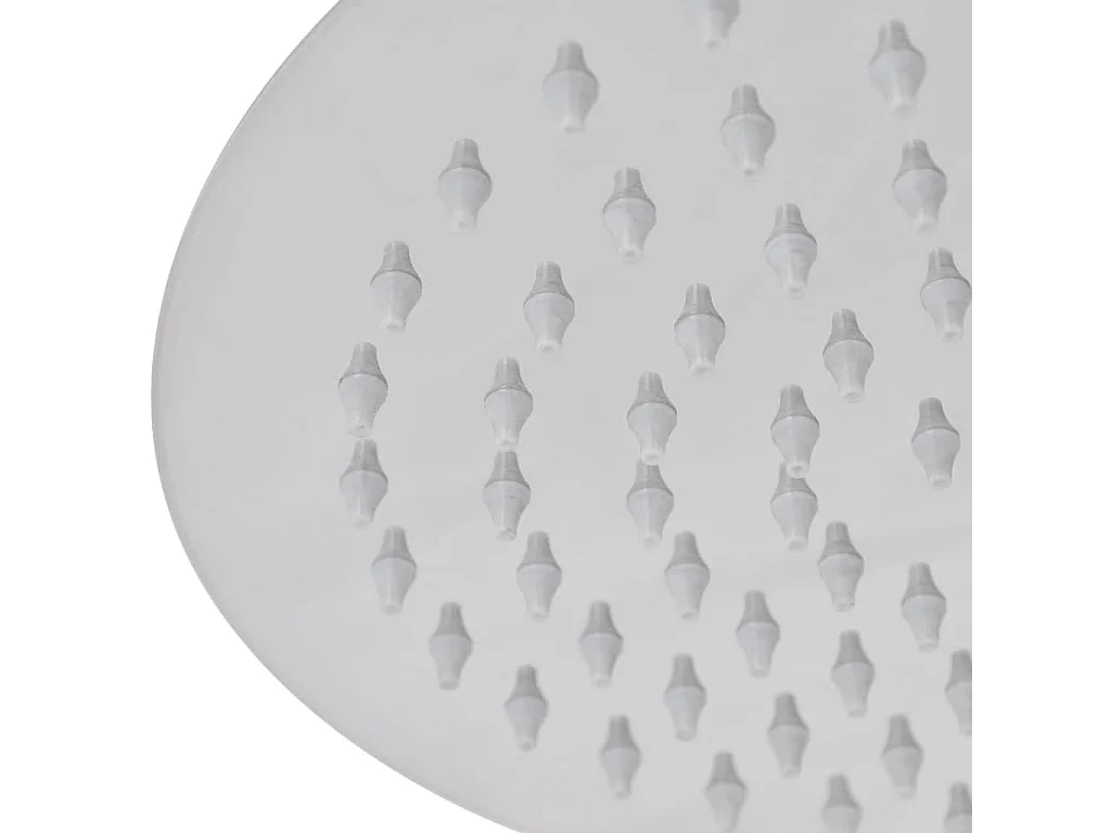 Cabezal de ducha redondo efecto lluvia acero inoxidable 25 cm ES332911