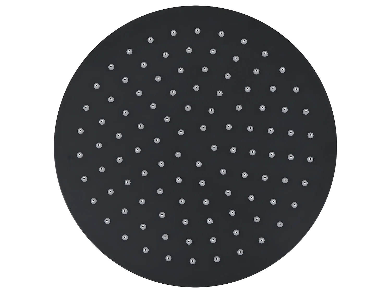 Pomme de douche pluie Acier inoxydable 25 cm Ronde Noir WVGQ8079