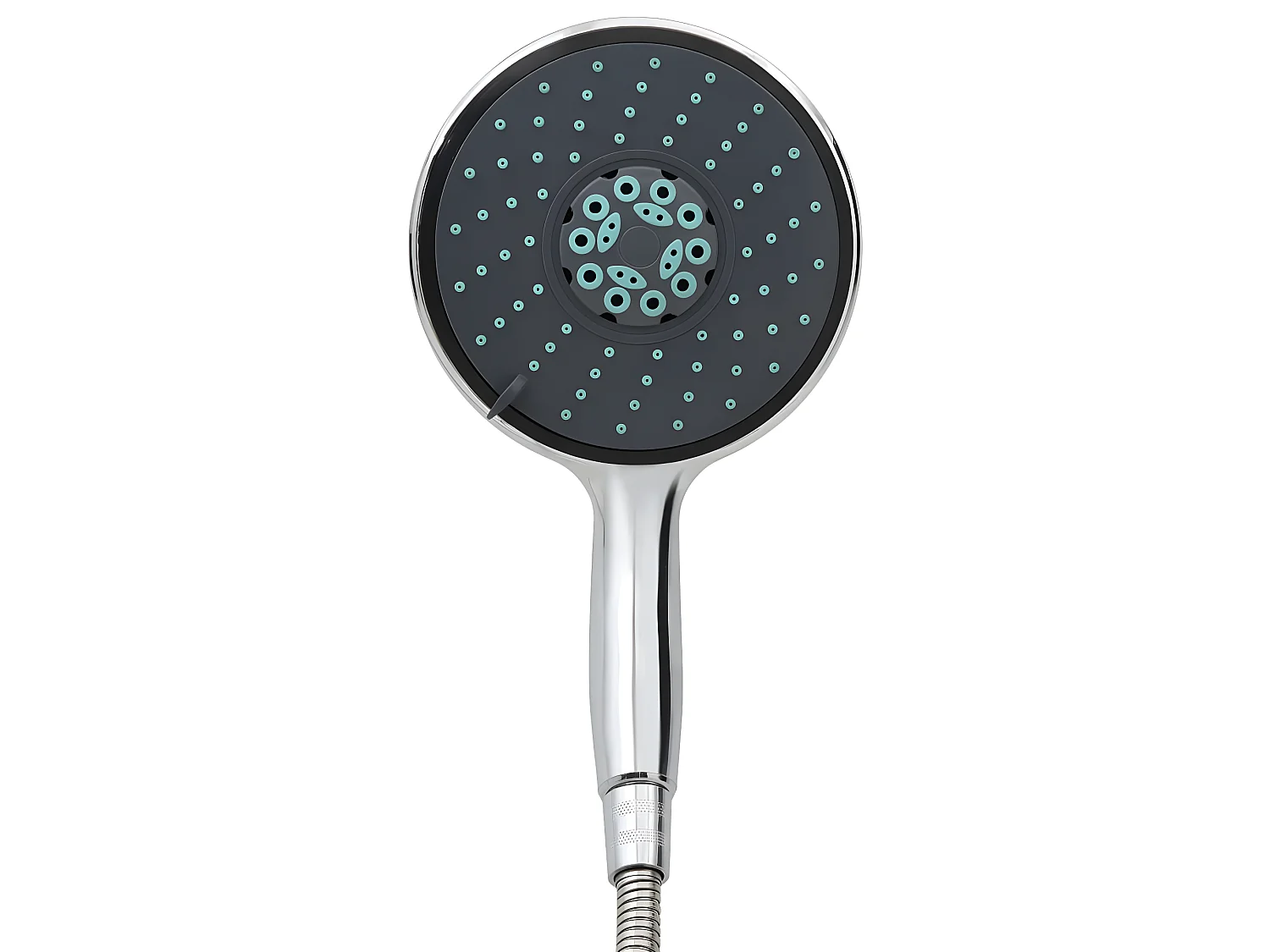 Pomme de douche multifonctionnelle à main et tuyau 1,5 m Chrome WVGQ1641