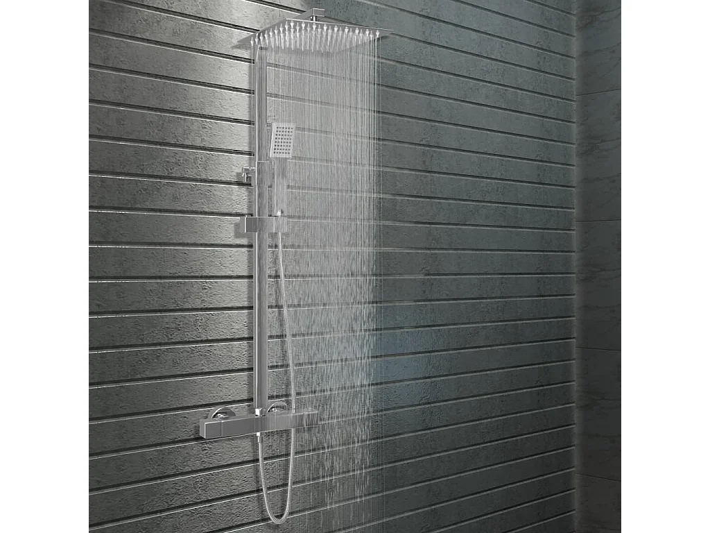 Ensemble de douche à deux têtes et thermostat Acier inoxydable WVGQ3184