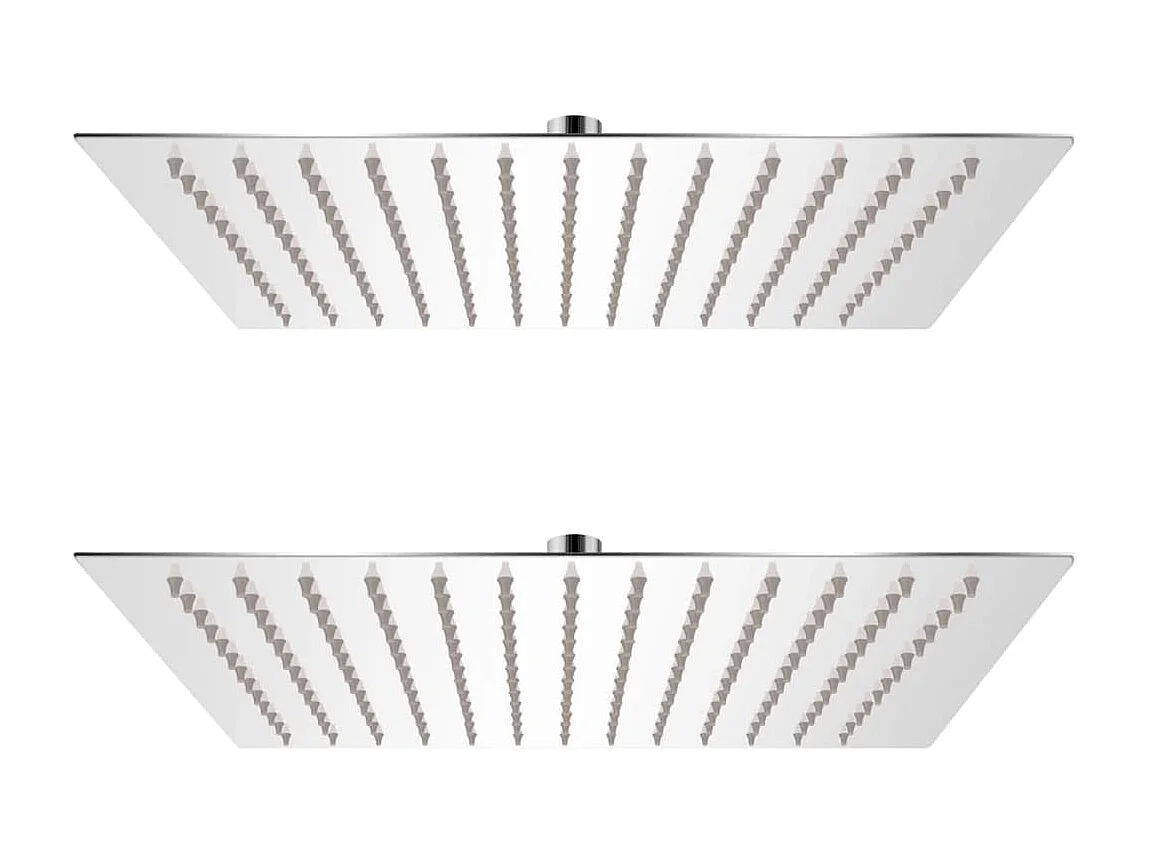 Cabezal de ducha efecto lluvia 2 uds acero inoxidable 25x25 cm ES683039