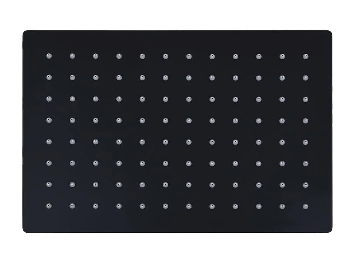 Pomme de douche pluie Inox 30x20 cm Rectangulaire Noir WVGQ3641