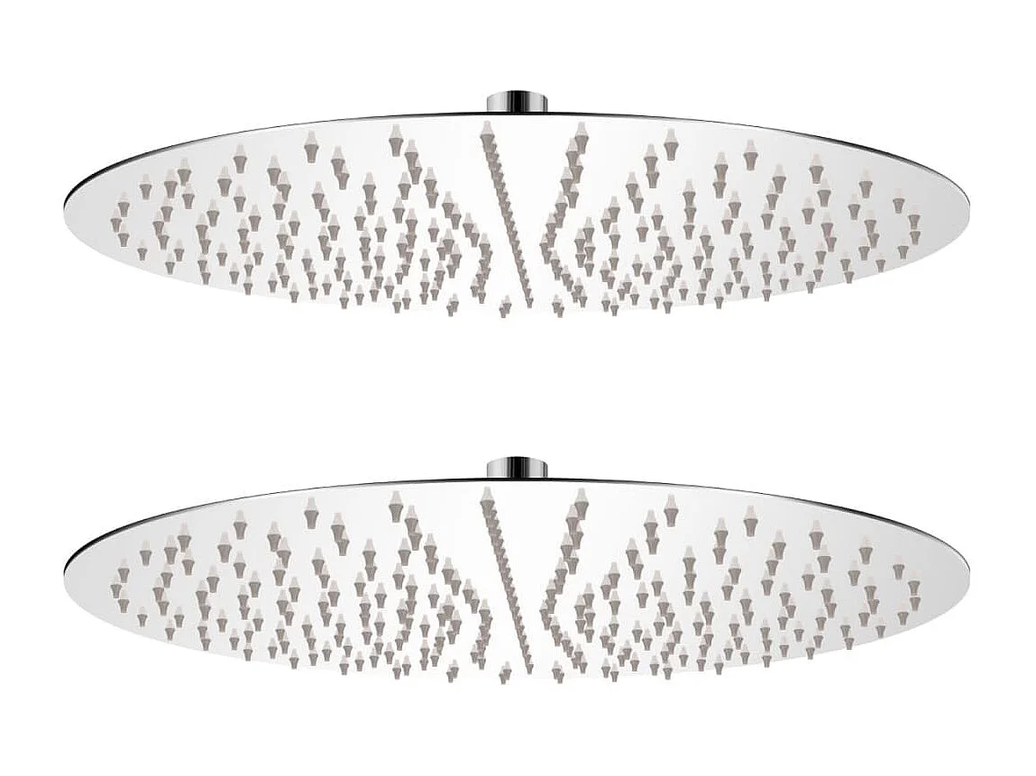 Pomme de douche plongeante 2 pcs Acier inoxydable Ø 40 cm  WVGQ5026