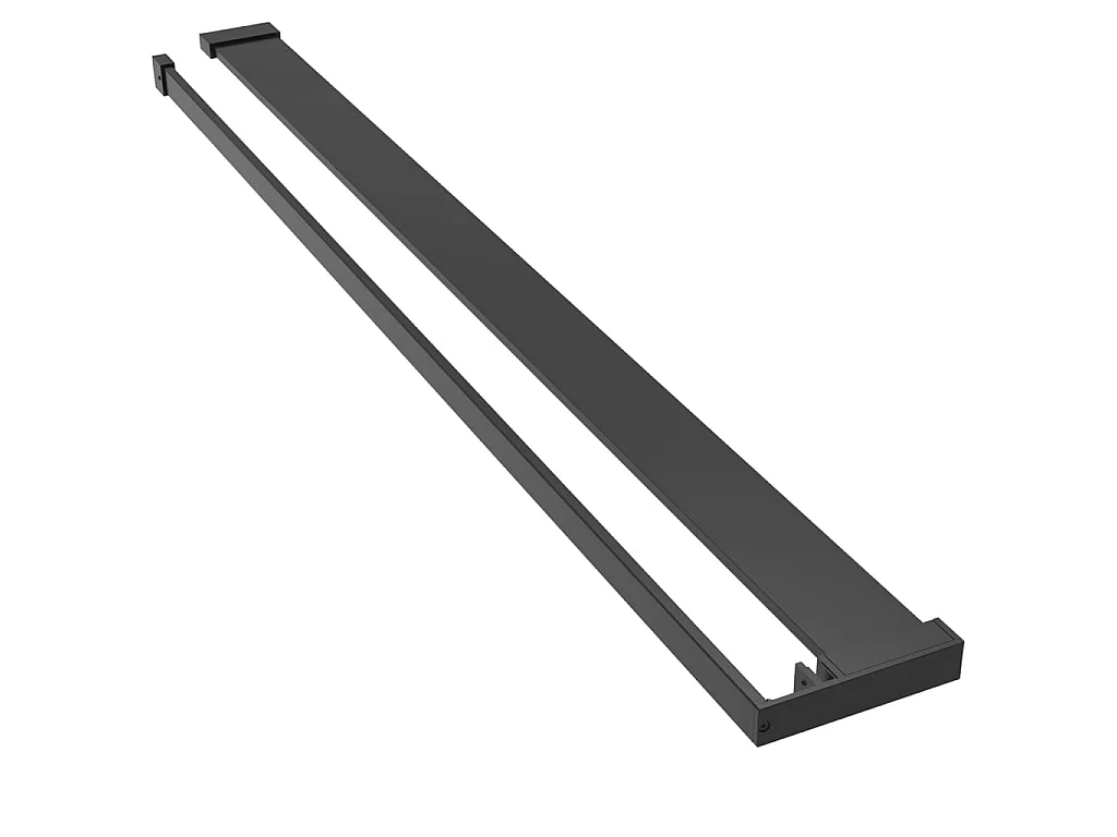 Prateleira duche p/ divisória chuveiro 118 cm alumínio preto PT515313