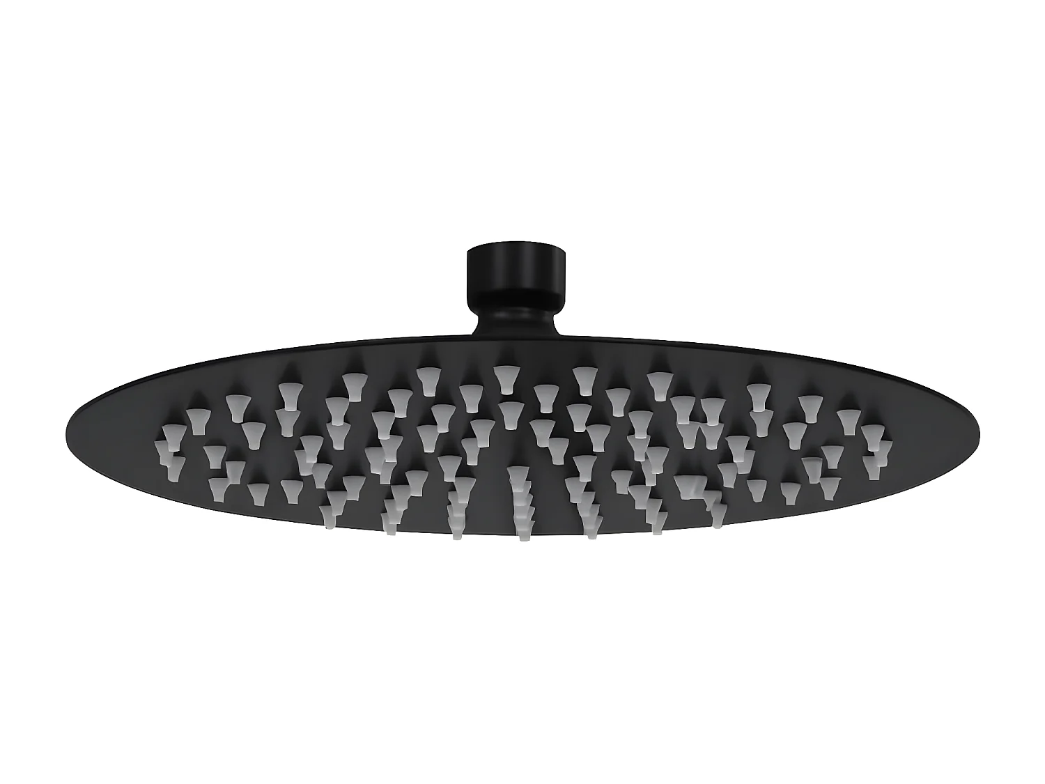 Pomme de douche pluie Acier inoxydable 20 cm Ronde Noir WVGQ4773