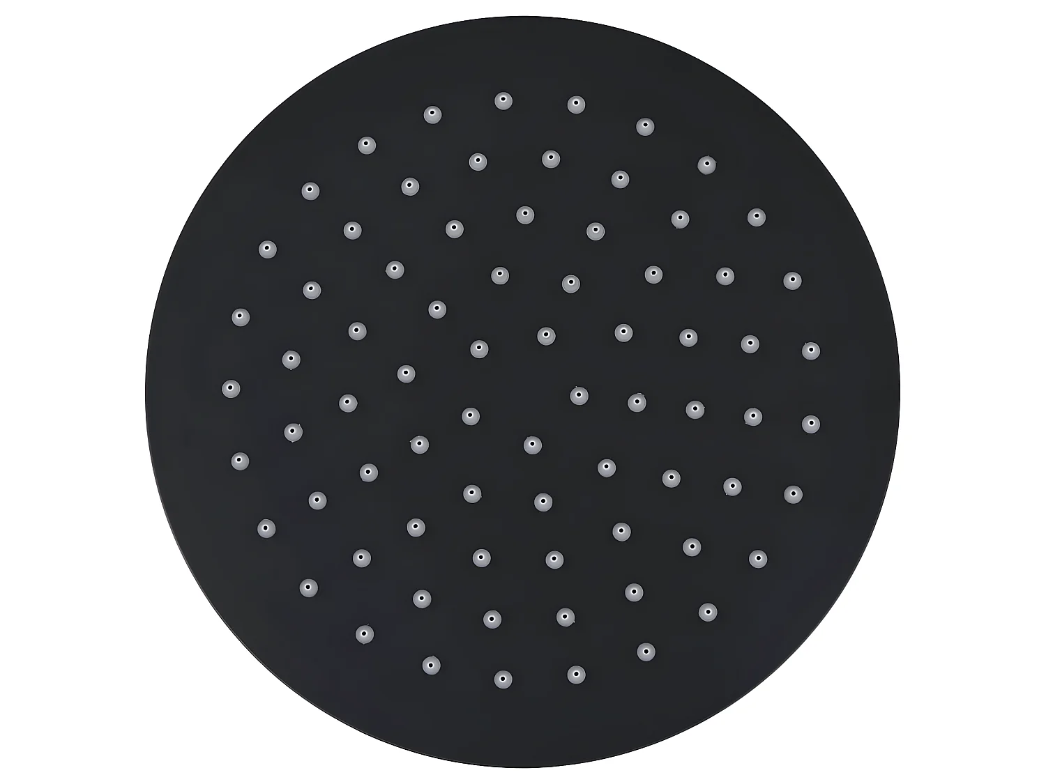 Pomme de douche pluie Acier inoxydable 20 cm Ronde Noir WVGQ4773