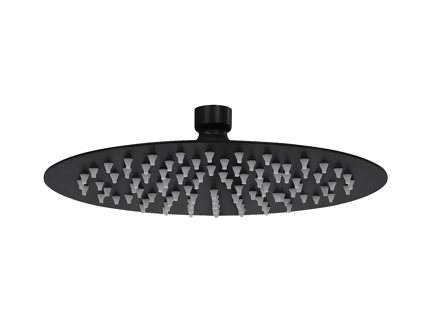 Pomme de douche pluie Acier inoxydable 20 cm Ronde Noir WVGQ4773
