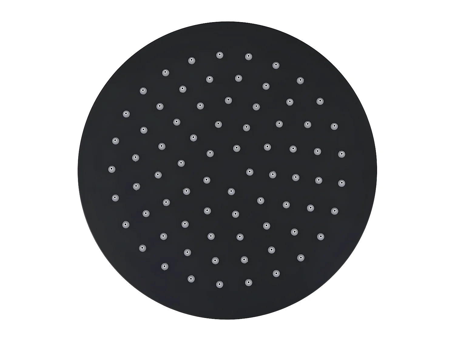 Cabezal de ducha efecto lluvia acero inox redondo negro 20 cm ES299934