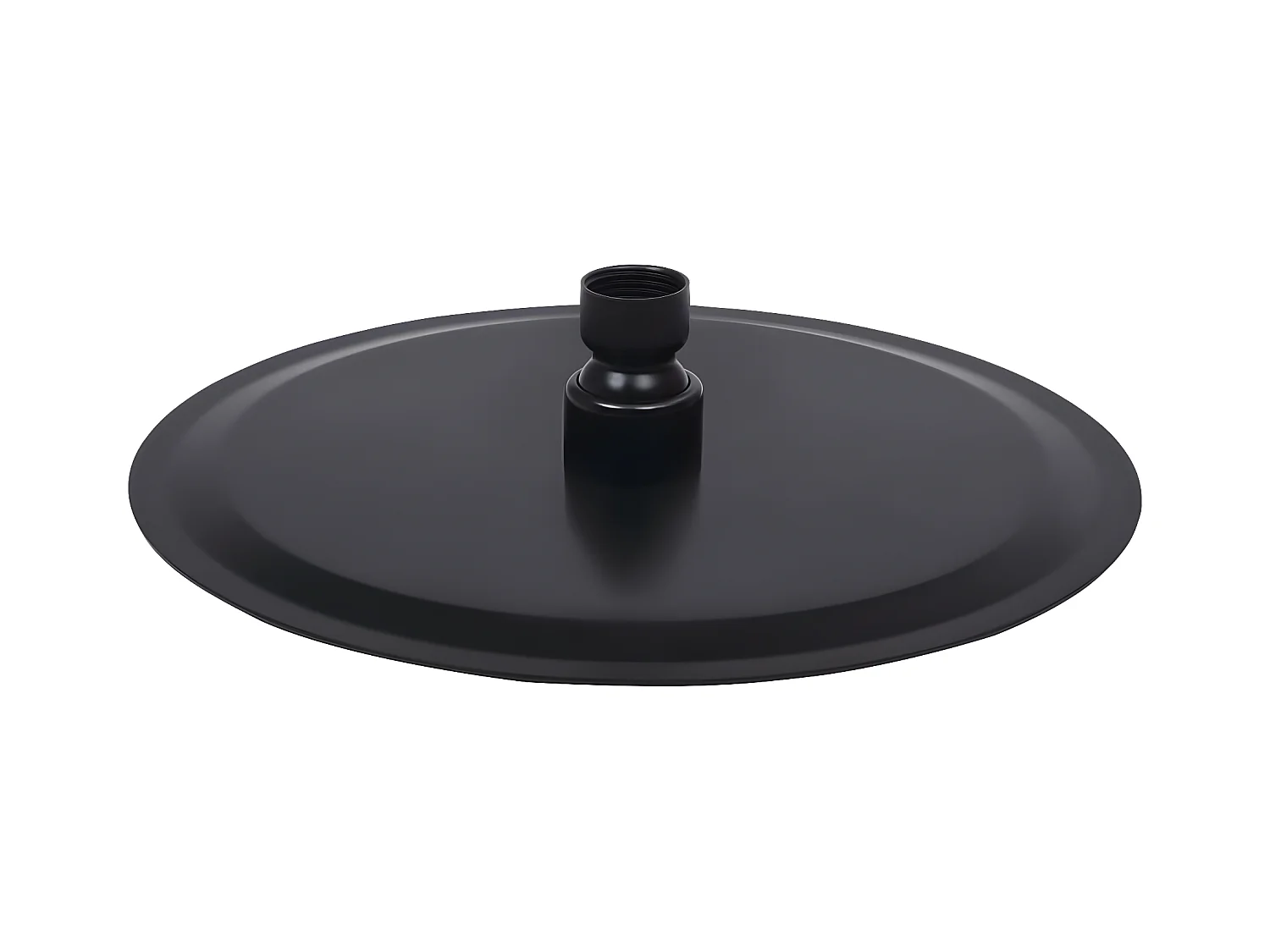 Cabezal de ducha efecto lluvia acero inox redondo negro 20 cm ES299934