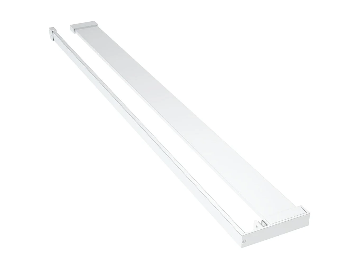 Prateleira duche p/ divisória chuveiro 100 cm alumínio cromado PT725952