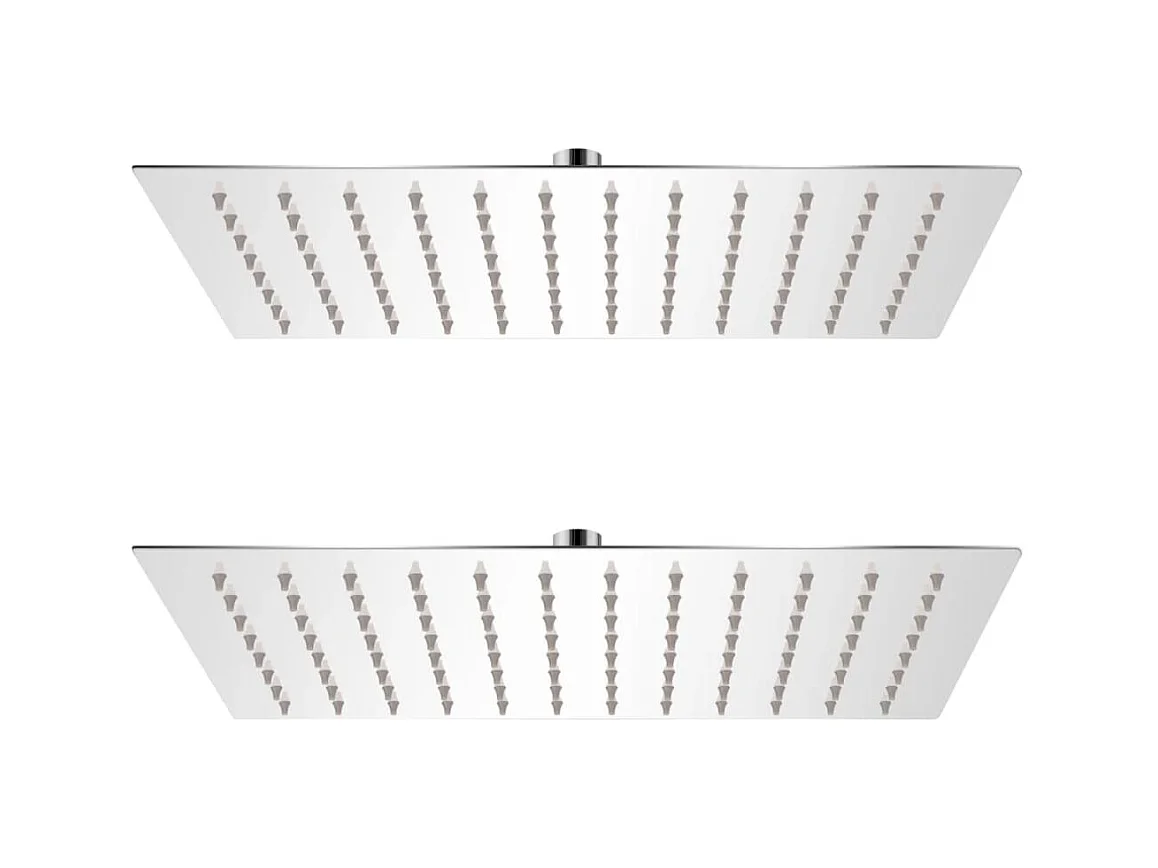 Pomme de douche plongeante 2 pcs Acier inoxydable 20x30 cm WVGQ9729