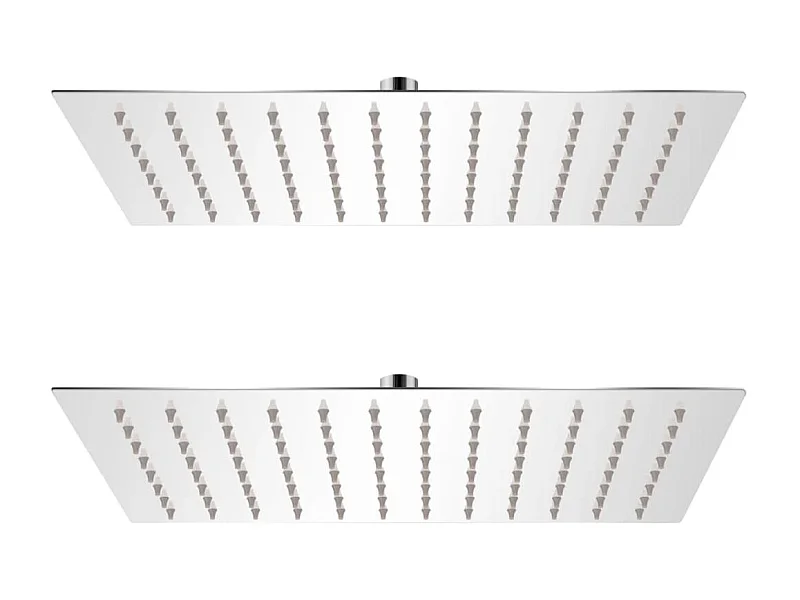 Cabeça de chuveiro 2 pcs aço inoxidável 20x30 cm PT108912