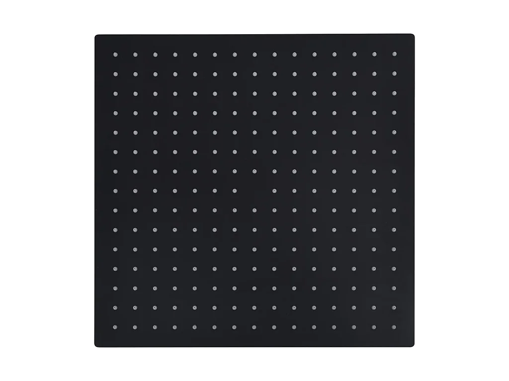 Cabeça de chuveiro quadrada 40x40 cm aço inoxidável preto PT558573
