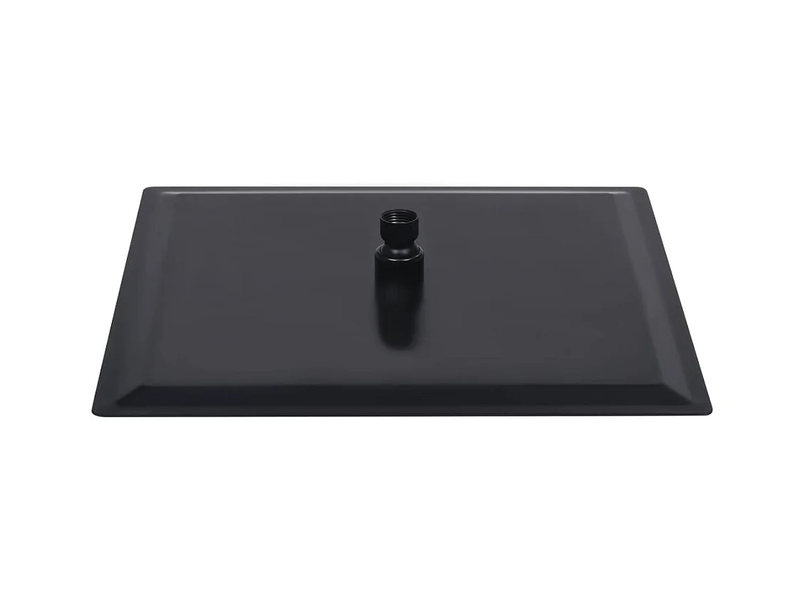 Cabeça de chuveiro quadrada 40x40 cm aço inoxidável preto PT558573