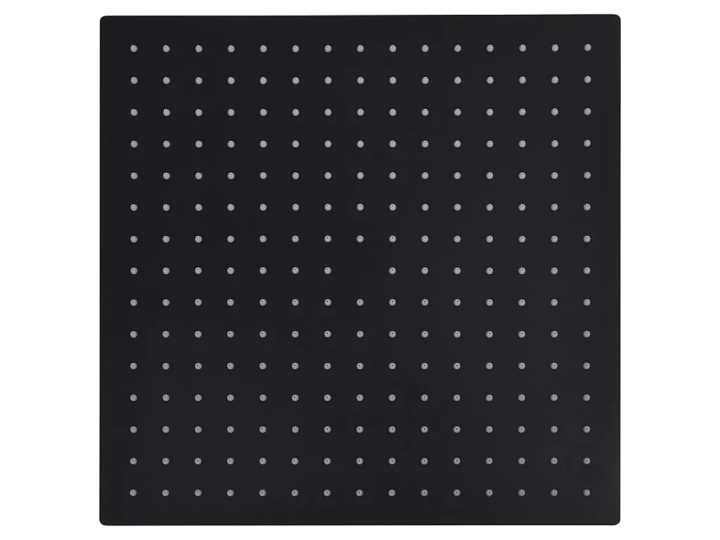 Cabezal ducha efecto lluvia acero inox cuadrado negro 40x40 cm ES978285