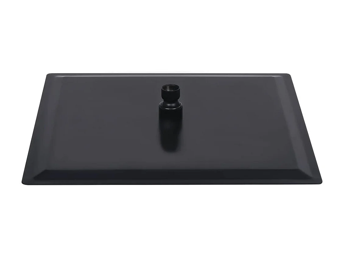 Cabezal ducha efecto lluvia acero inox cuadrado negro 40x40 cm ES978285