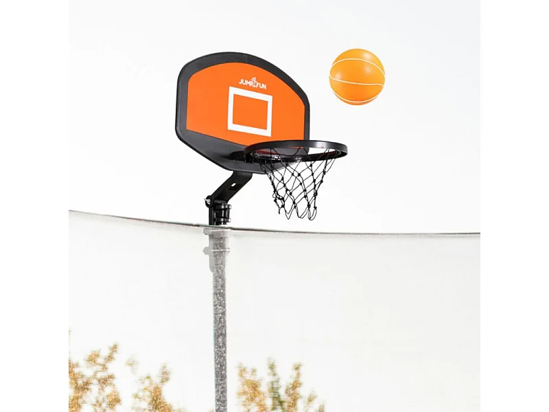 Panier de basket rigide avec pompe et ballon inclus pour trampoline de jardin Universel avec Ballon et Pompe - 56 x 35cm
