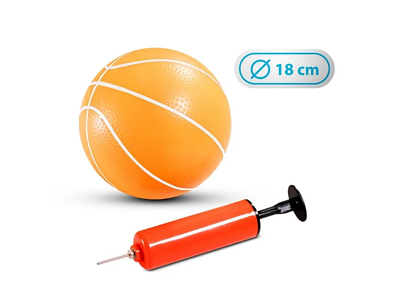Panier de basket rigide avec pompe et ballon inclus pour trampoline de jardin Universel avec Ballon et Pompe - 56 x 35cm